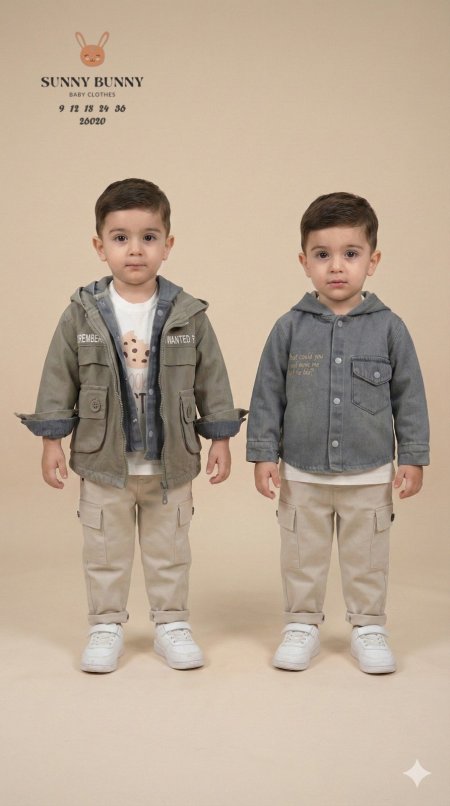 طقم ولادي 4 قطع 6-36 شهر